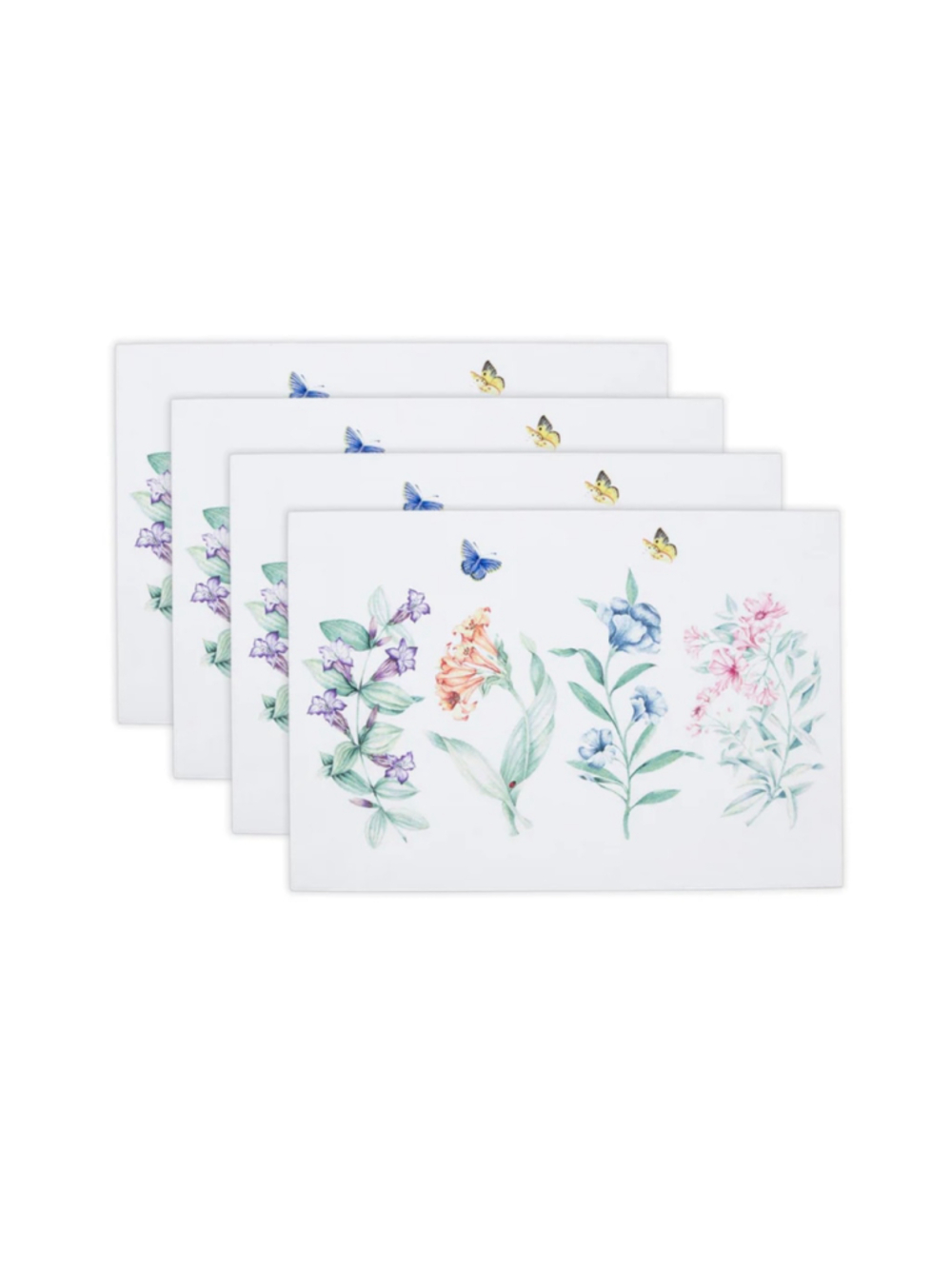 Lenox Butterfly Meadow 4 Placemats and 4 Napkins, New in packaging